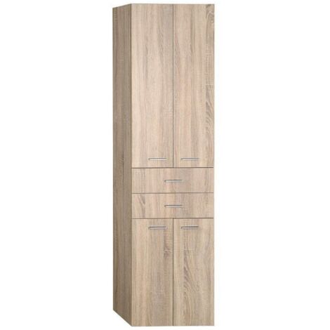 Aqualine Keramia Fresh - Armario alto ZOJA con cajones,  50x184x29 cm, roble 51296