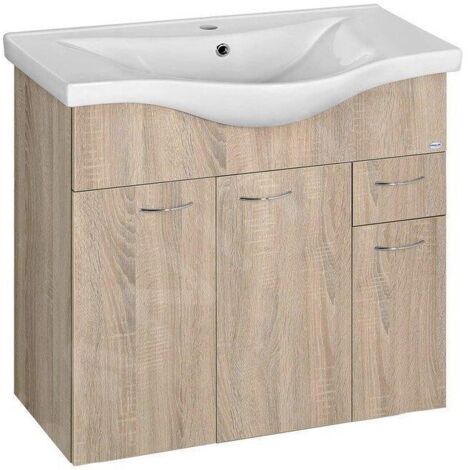 Aqualine Keramia Fresh - Meuble-vasque 745x740x347 mm, chêne 50083