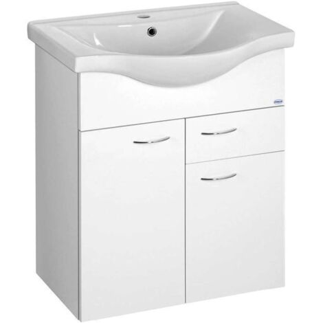 Aqualine Keramia Fresh - Mueble de lavabo 61x74x34 cm, blanco 50064A