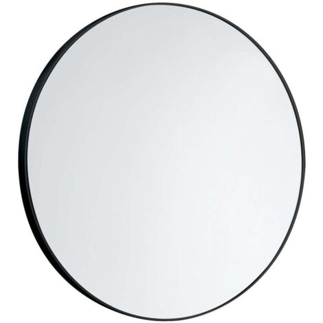 Aqualine Miroirs - Miroir, diamètre 60 cm, noir mat 6000