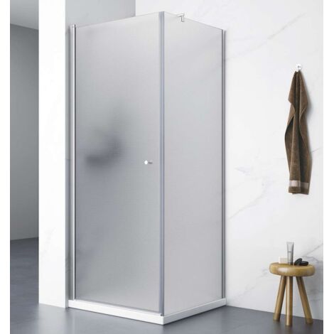 Aqualine Pilot - Duschkabine 80x80 cm, Chrom/Glas Brick PT080-01