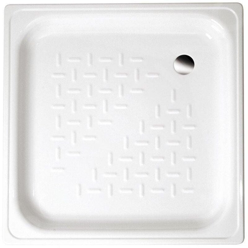 Aqualine Receveurs - Receveur de douche émaillé, 700x700x120 mm, blanc PD70X70