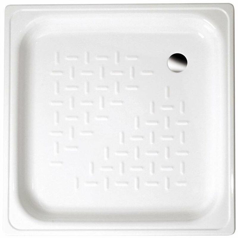 Aqualine - Receveurs - Receveur de douche émaillé, 80x80x16 cm, blanc PD80x80
