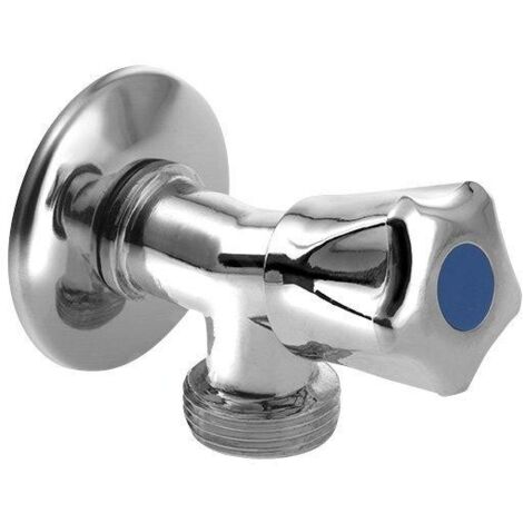 Aqualine Robinets d’angle - Robinet à bille pour lave-linge avec clapet anti-retour 1/2x3/4, chromé 5313