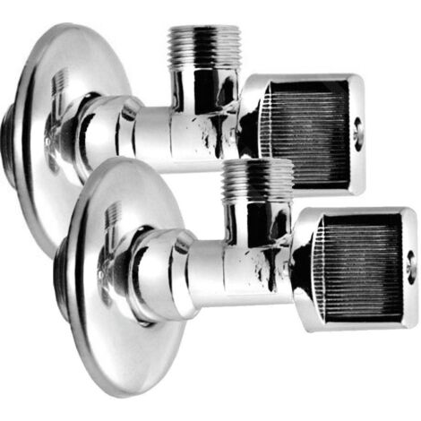 Aqualine Robinets d’angle - Vanne à bille d'angle 1/2 "x3/8", sans écrou, chromé 5306