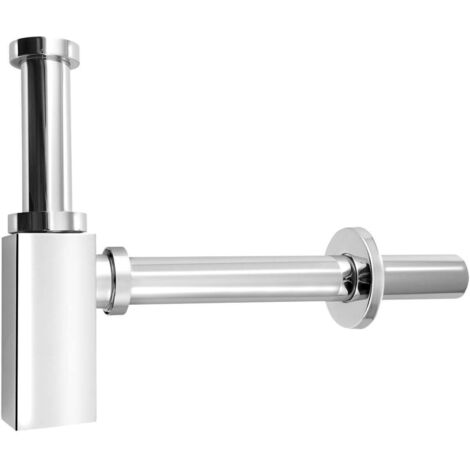 Aqualine Sifones - Sifón de lavabo cuadrado 5/4, cromo CV1004