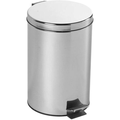 Aqualine Simple Line - Cestino per rifiuti 12 L, acciaio inox lucido 27112