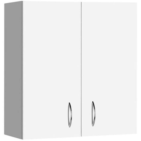 Aqualine Simplex Eco - Armario superior 60x60x24 cm, 2 puertas, blanco SIME535