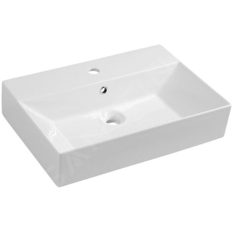 Aqualine Sistema - Lavabo 60x42 cm, avec trop-plein, blanc 10SF50060