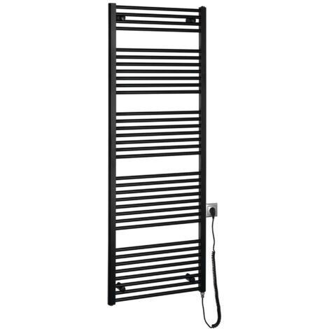 Aqualine Toalleros eléctricos - Elemento calefactor 60x168 cm, 800 W, negro mate ILE66TB