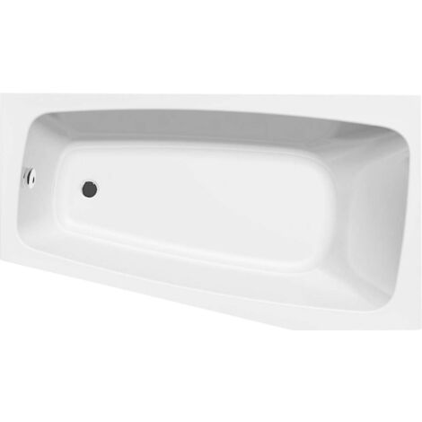 Aqualine Vasche da bagno - Vasca asimmetrica Berounka, 160x90x42 cm, destra, bianco A1691