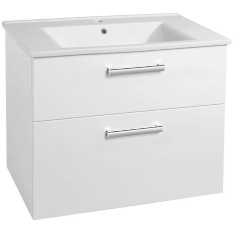 Aqualine Vega - Mueble de lavabo 82x68x44 cm, blanco VG083