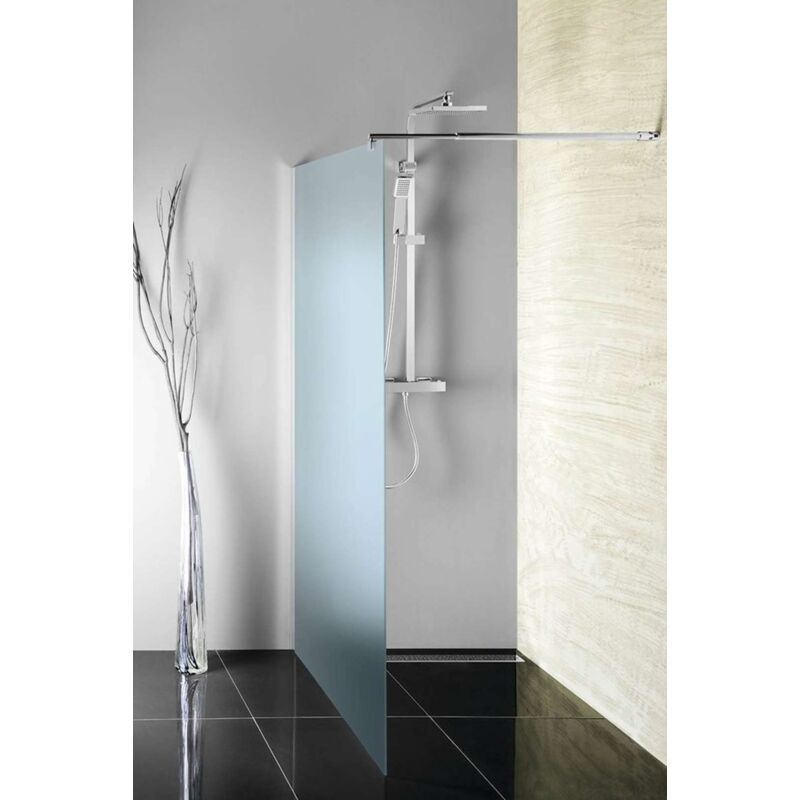 Aqualine - Walk-In - Paroi de douche 100x190 cm, verre brick WI100