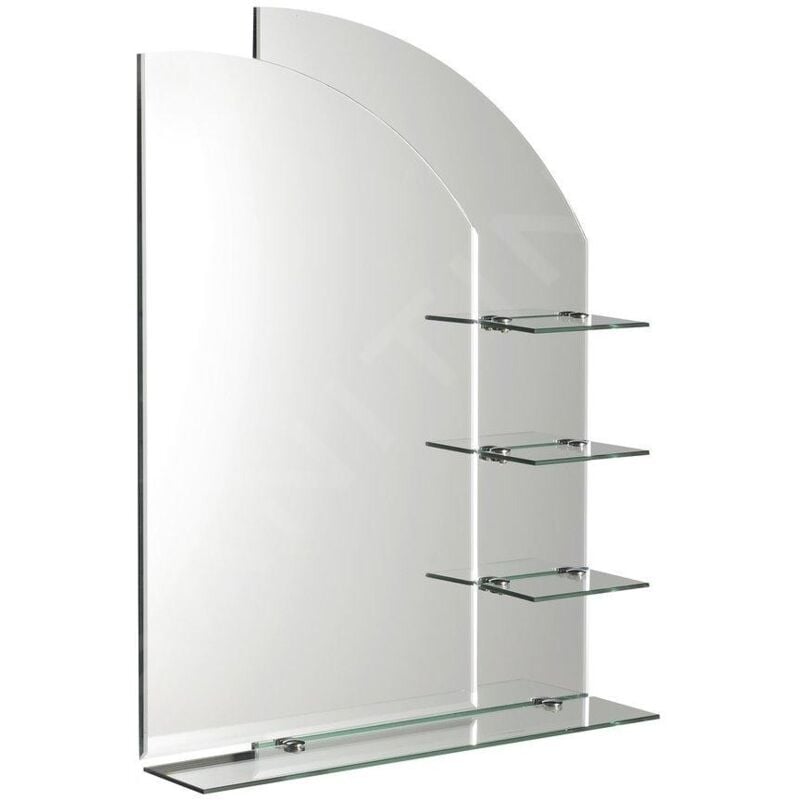Aqualine - Wega - Miroir 65x90 cm, arrondi, avec étagères 65028