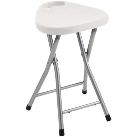 GEDY Aqualine White Line - Tabouret de salle de bain pliant, 30x47x29 cm, blanc CO75