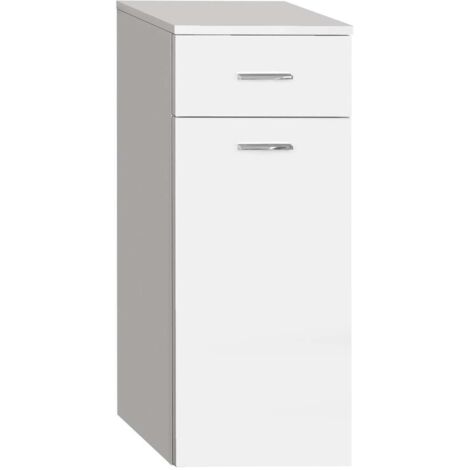 Aqualine Zoja - Armario inferior con cesta, 35x78x29 cm, blanco 50261