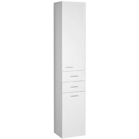 Aqualine Zoja - Hängeschrank mit Korb 35x184x29 cm, links, weiß 51230