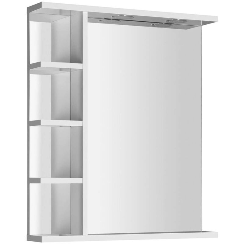 Aqualine - Zoja - Miroir avec éclairage led 60x70x12 cm, blanc KO370