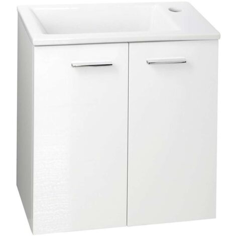 Aqualine Zoja - Mobile lavabo 49x50x25 cm, 2 ante, bianco 51047A