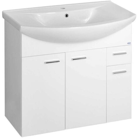 Aqualine Zoja - Mueble de lavabo 83x74x34 cm, blanco 51083A