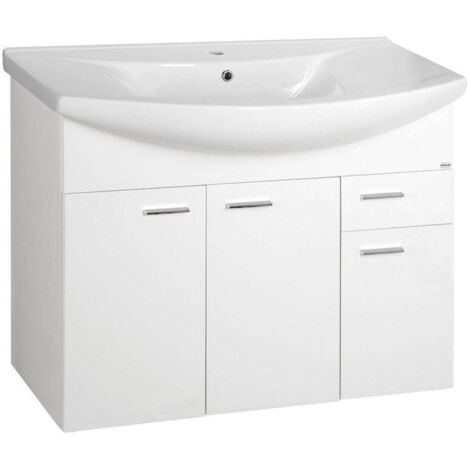 Aqualine Zoja - Mueble de lavabo 93x74x35 cm, blanco 51094A