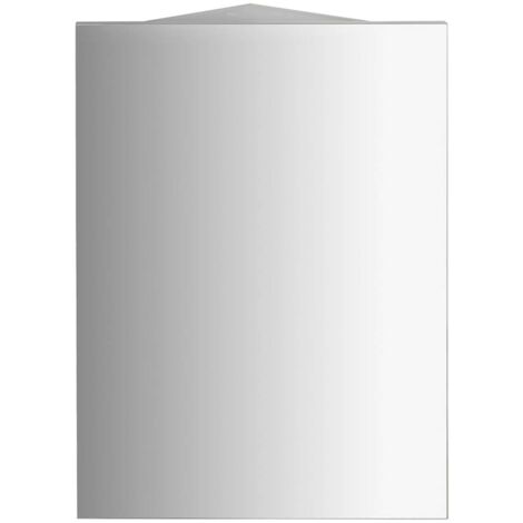 Aqualine Zoja - Spiegelschrank, 72x37x37 cm, Eckausführung, 1 Tür L/R, weiß 50352