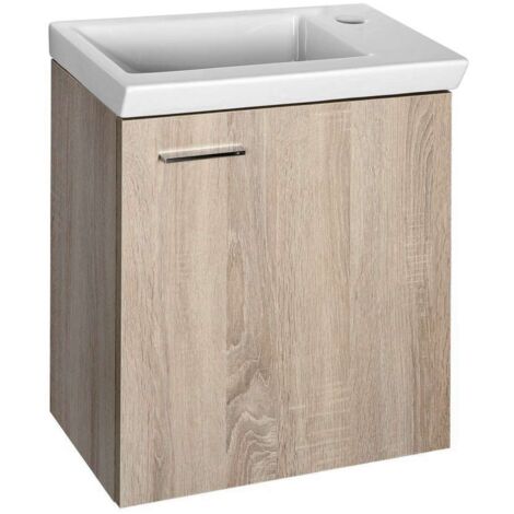 Aqualine Zoja - Waschtischunterschrank 44x50x25 cm, Eiche platin 51046DP
