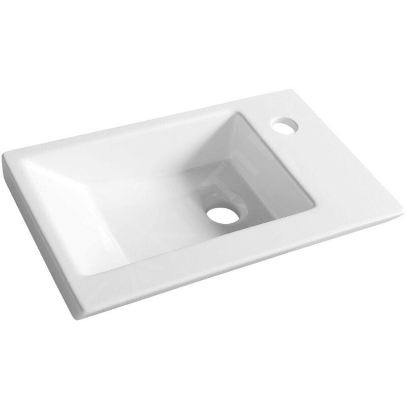 Aqualine - Zoran - Lavabo 45x28 cm, trou pour robinet, blanc 4045