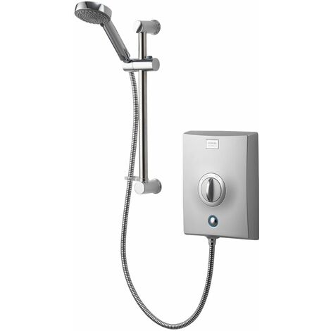 main image of "Aqualisa Quartz Electric Shower 8.5kW Satin Chrome 3 Spray Head"
