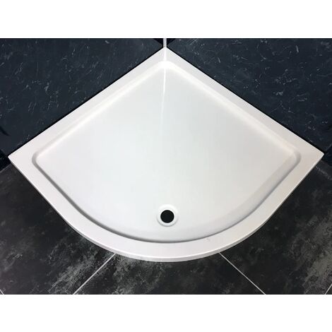 Aqualux Quadrant Shower Tray Low Profile Slimline - 800mm and 900mm Options, 900mm-without waste