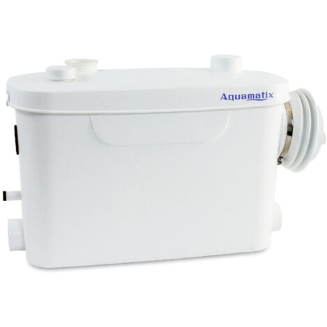 Aquamatix Trituratore Pompa Maceratore 400W Sistema di Sollevamento 100L/min 3 ingressi per WC sospeso 7m Distanza di pompaggio verticale con Filtro a carbone