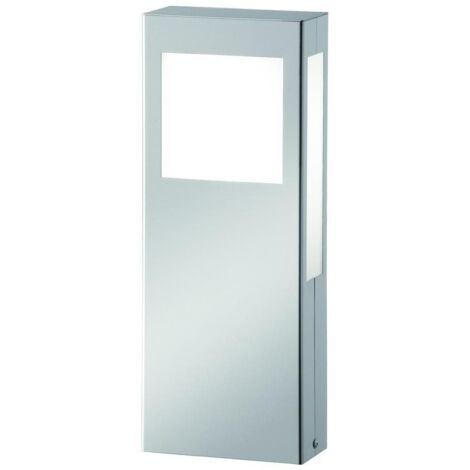 AquaPaulo Pollerleuchte, 18W, IP44, Kompaktleuchtstofflampe, 2G11, Edelstahl, edelstahl, Kunststoff opal