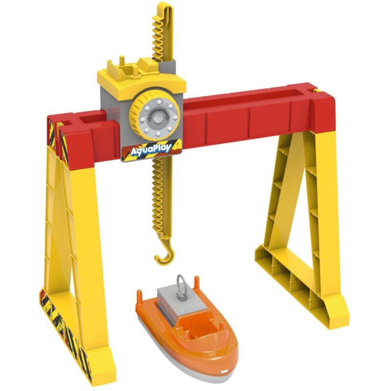 

Simba Dickie Group - AquaPlay Juego acuático de exterior grúa de contenedores - Amarillo