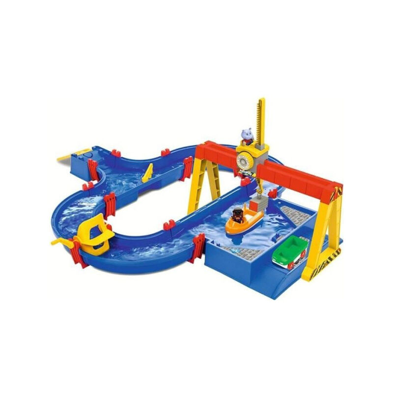 Circuit aquatique Smoby Aquaplay - Port a container avec 5 accessoires