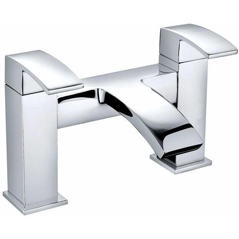 Aquariss Bath Taps Chrome Waterfall Tub Taps Square Bathroom Bath Tap Brass Mixers