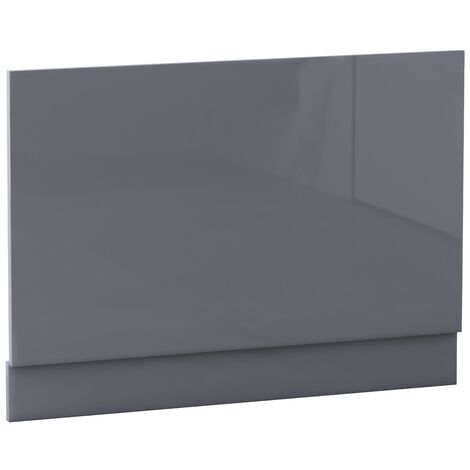 Aquariss Bathroom Gloss Grey Moisture Resistant Wooden Adjustable Height Bath Panel 800mm End Panel