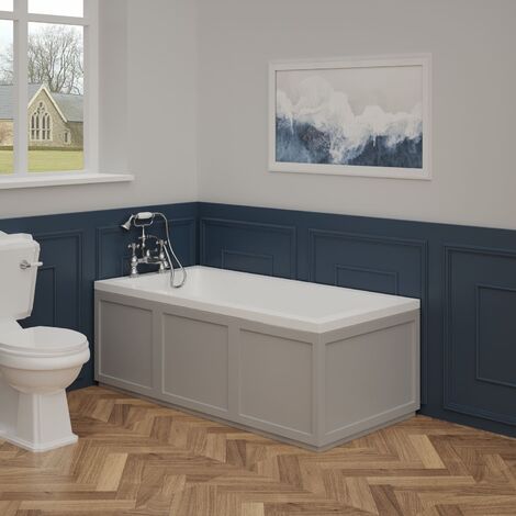 Aquariss Designer Bathtub Acrylic Bathroom Square Straight Bath Tub 1400x700mm Single Ended