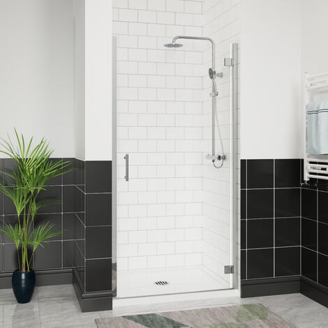 Aquariss Hinged Shower Enclosure Door Chrome Framed 1000mm