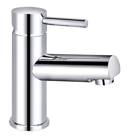 Aquariss Modern Cloakroom Mono Basin Tap Mixers Bathroom Sink Tap Chrome Single Lever Hot and Cold Mixer