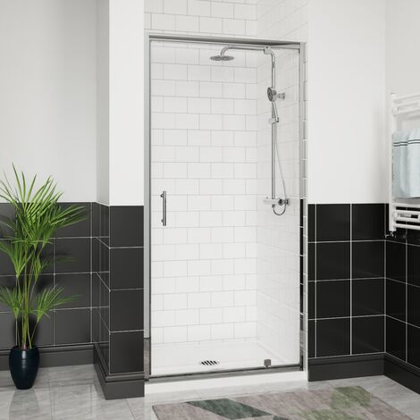 Aquariss Pivot Alloy Hinge Shower Door 1000mm Chrome