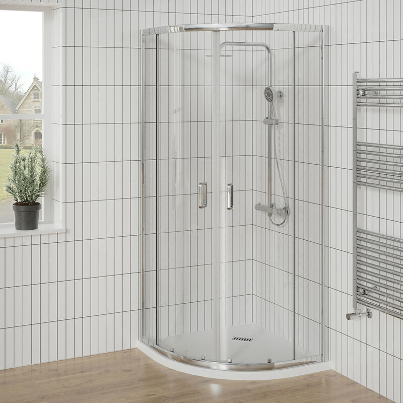 Elegant Quadrant Shower Cubicle Enclosure Sliding Door 6mm Easy Clean