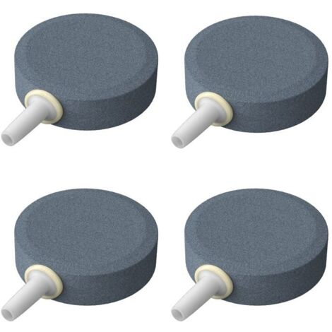 Aquarium 4 CM Air Stone Disc Bubble Diffuseur Outil de Dégagement pour Pompes à Air Aquariums Seaux Petits Étangs, Lot de 4