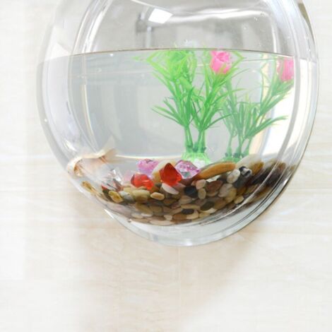 Aquarium Accroché à Mur - Boîte Murale Type 1/2 Diamètre 150mm/230mm - Acrylique Transparent pour Décor Décoration Maison Bureau