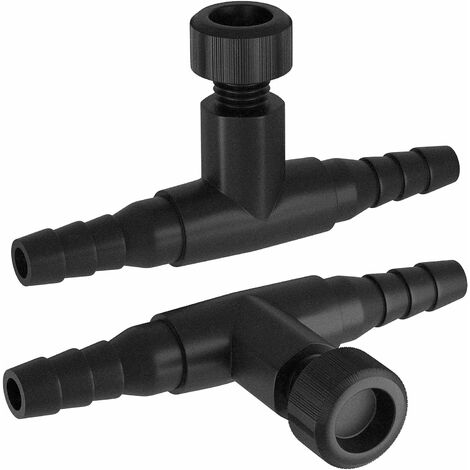 Aquarium Air Control Valves for 0,4cm ID Airline Tubing One Way Plastic Air Flow Regulators Réglable Noir Tuyau Connecteurs Accessoires Pompe à Air pour Aquariums (Lot de 10 Noir)