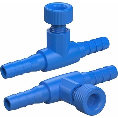 Aquarium Air Control Valves for 0,4cm ID Airline Tubing Plastic 1 Way Air Flow Regulators Réglable Blue Hose Connectors Air Pump Accessoires (20 Pack)LO-Ron