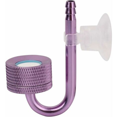 Aquarium Atomizer Diffuser System, Aluminum Aquarium CO2 Diffuser Carbon Dioxide Aquatic Reactor Water Aquarium Fish Plant Aquatic Tank Plant Water (Purple)