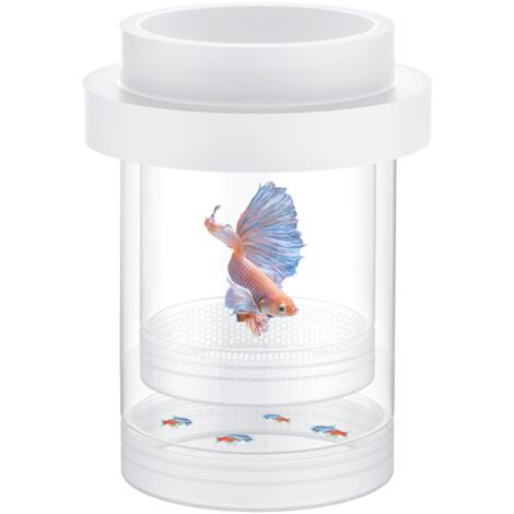 Aquarium Breeding Box, Floating Guppy Breeding Box, Fry Separator, Plastic Incubator for Shrimp, Betta and Clownfish (Large)