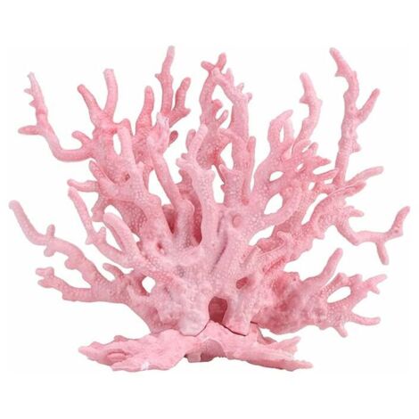 Aquarium Corail Artificiel, Ornement de Corail d'aquarium Artificiel en Plastique Corail émulational Plante décoration Aquarium décor Artificiel(Rose S),