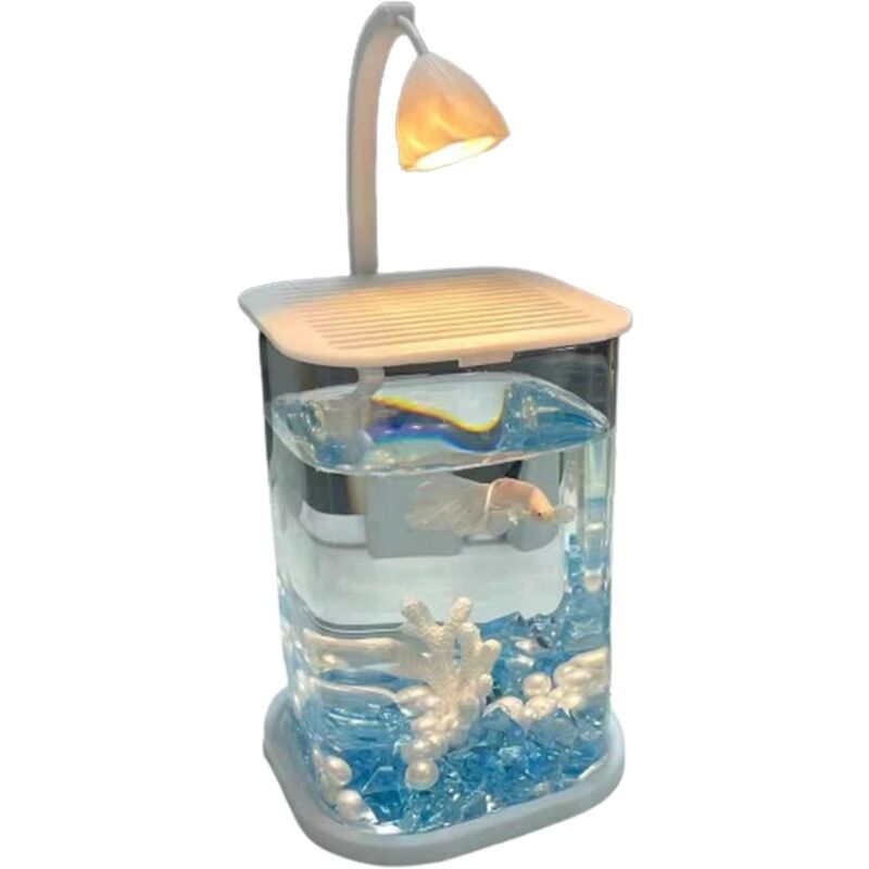 Crea - Aquarium de bureau créatif led en verre à économie d'énergie alimenté par usb micro paysage écologique aquarium de guérison ornements
