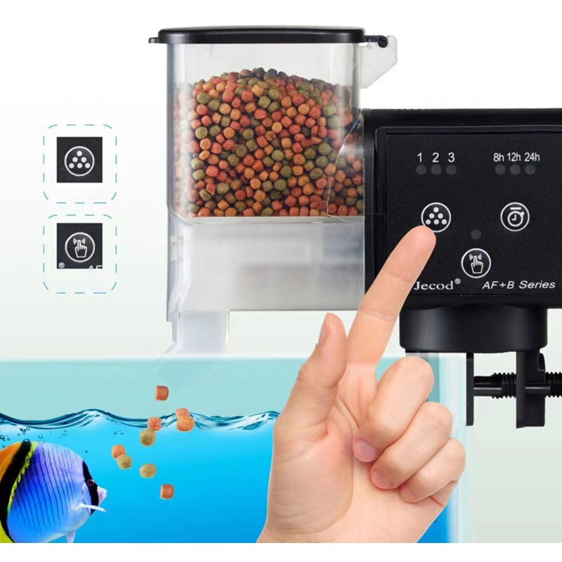 Aquarium Distributeur Automatique pour Poisson - Nourrisseur de Poissons avec Minuterie, 500ml Distributeur de Nourriture pour Poissons pour Les